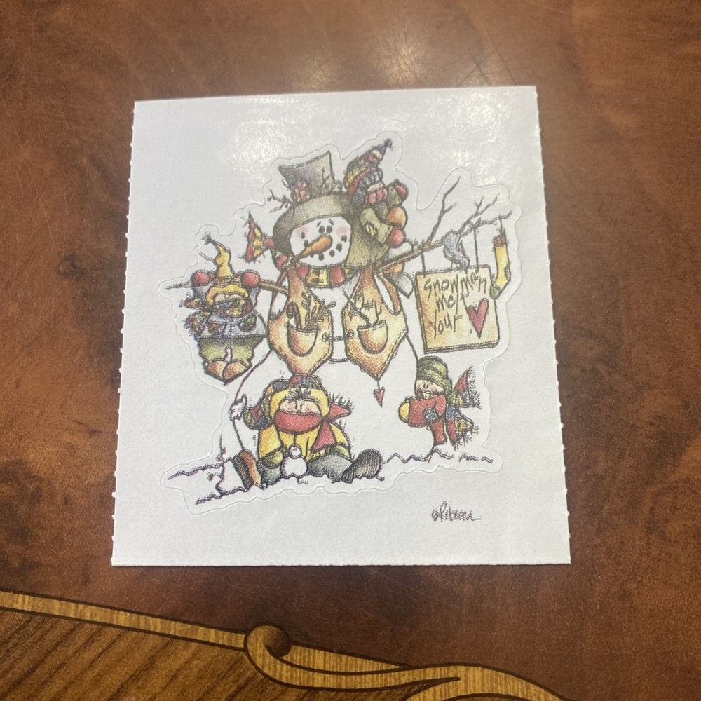 Vintage Provo Craft Snowmen Melt Your Heart Sticker Module