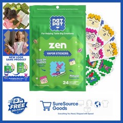 BuzzPatch Mood Calming Stickers 24 Pack for Kids and Adults – Adhesive Fabric