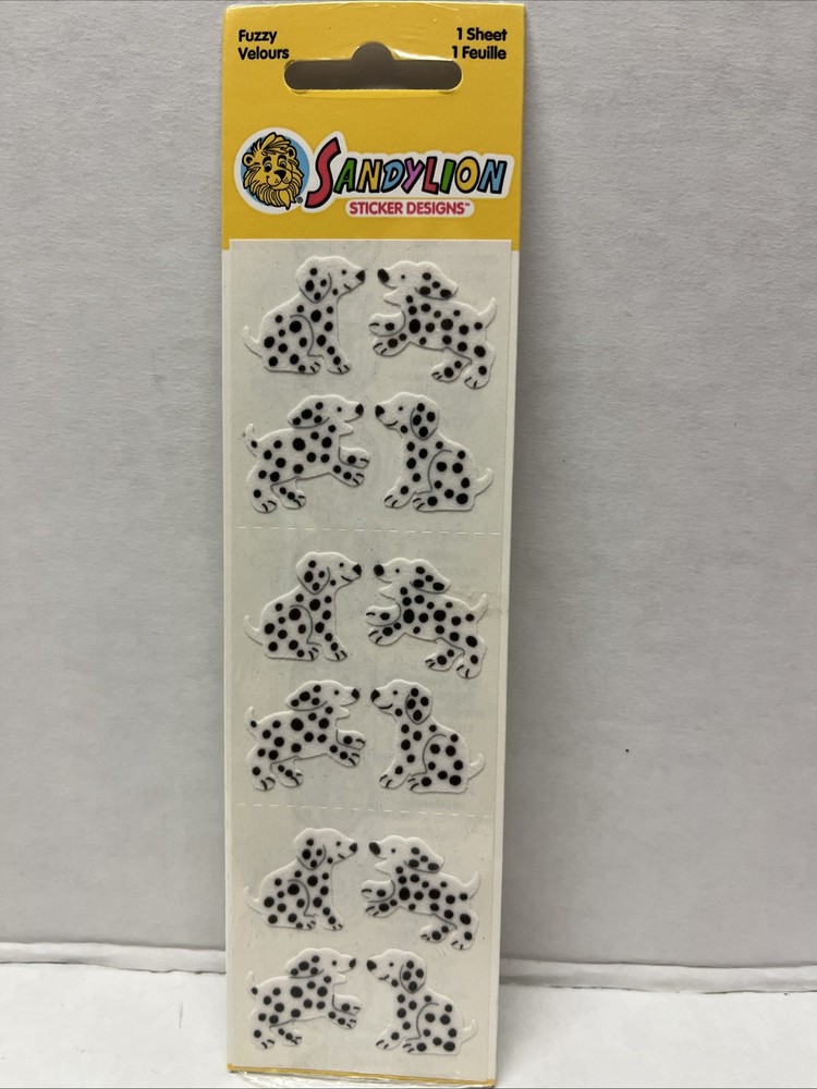 Rare Fuzzy Dalmatian Dog Puppy ￼Stickers – Sandylion Sticker Designs –