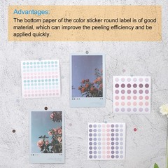 1800 Dots Washi Tape Round Coding Labels Sheet 8mm Self-Adhesive 10 Colors