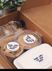 Set Of 2 Rolls Of 500 Stickers Each With The Thank You Logo