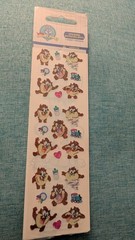 Vintage Sandylion Stickers Prism Baby Looney Tunes Taz 1 sheet New Pack