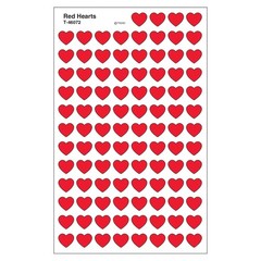 Red Heart Stickers for Classroom Incentives, 800 Count SuperShapes Pack