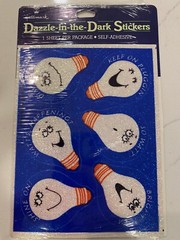 Vintage 80s Stickers Hallmark Dazzle In The Dark Glitter Glow In The Dark Sealed