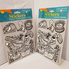 VTG American Greetings Stickers Over the Hill Funny Self Adhesive NOS Sealed 2pk