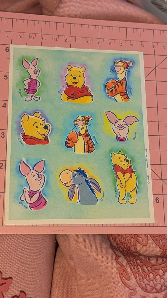 Vintage Hallmark Stickers Winnie the Pooh 1 sheet