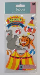 RARE Jolee’s Big Top Circus Foam Scrapbooking Stickers Elephant Tiger Clown Tent