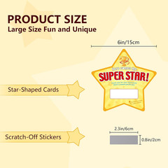 50 Pack Scratch Off Cards Classroom Prizes Elementary DIY Custom Scratch Off Tic
