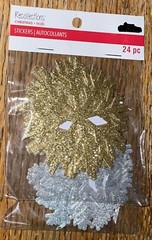 Recollections Snowflakes Snow Flakes Value Pack 24Pc CHRISTMAS Glitter Stickers