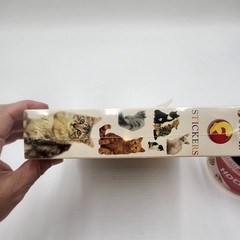 Vintage new Roll of Cat Kitten Stickers NOS Funfax box 1995
