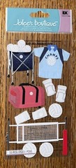 RARE JOLEES INDOOR VOLLEYBALL Champs Volley Ball Sport Pads Net Jump 3D STICKERS
