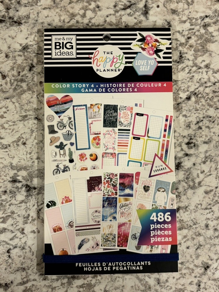 Happy Planner Sticker Book – Color Story 4 486 Pieces