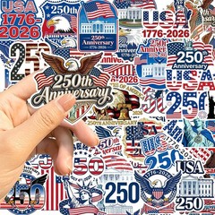 Vibrant 250th Anniversary Vinyl Decals – Perfect for Personalizing Laptops