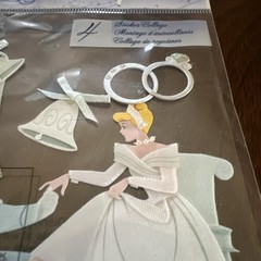Cinderella Prince Charming Engagement Disney 3D Stickers *New un opened vintage
