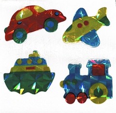 Vintage Great Seven Prismatic Vehicles Sticker Module Sheet Great 7