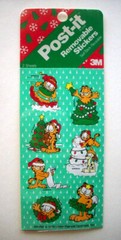 Garfield Christmas Post-it removable stickers unopen