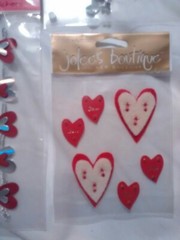 1 Stand-outs Paper Sculpture 3D Stickers Hearts Scrapbook Craft Collage 4 pkg R3