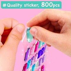 Mermaid Gem Sticker Kit for Kids – 800 Stickers, 8 Underwater Themes