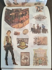 30 Pgs Of Washi Stickers & 20 Sheets Of Ephemera Papers New Style Wild Wild West