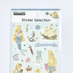 Mermaid Girl Sticker Sheet Fairytale Kawaii Ocean Princess Japanese Stationery