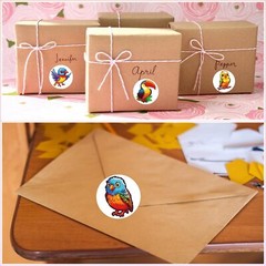 600 Bird Stickers 1.5” Round for School Rewards & Crafts