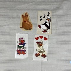 ’80s Vintage Stickers Suzy’s Zoo Penguin Duck Pig Hearts Bows Music