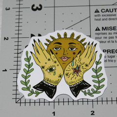 Sun Hands Eye Star Celestial Herb Vine Sticker