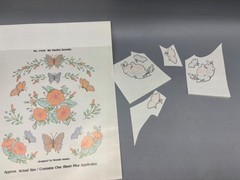 Vtg Plaid Accents On Everything Rub-On Transfers Floral Butterfly Design Craft