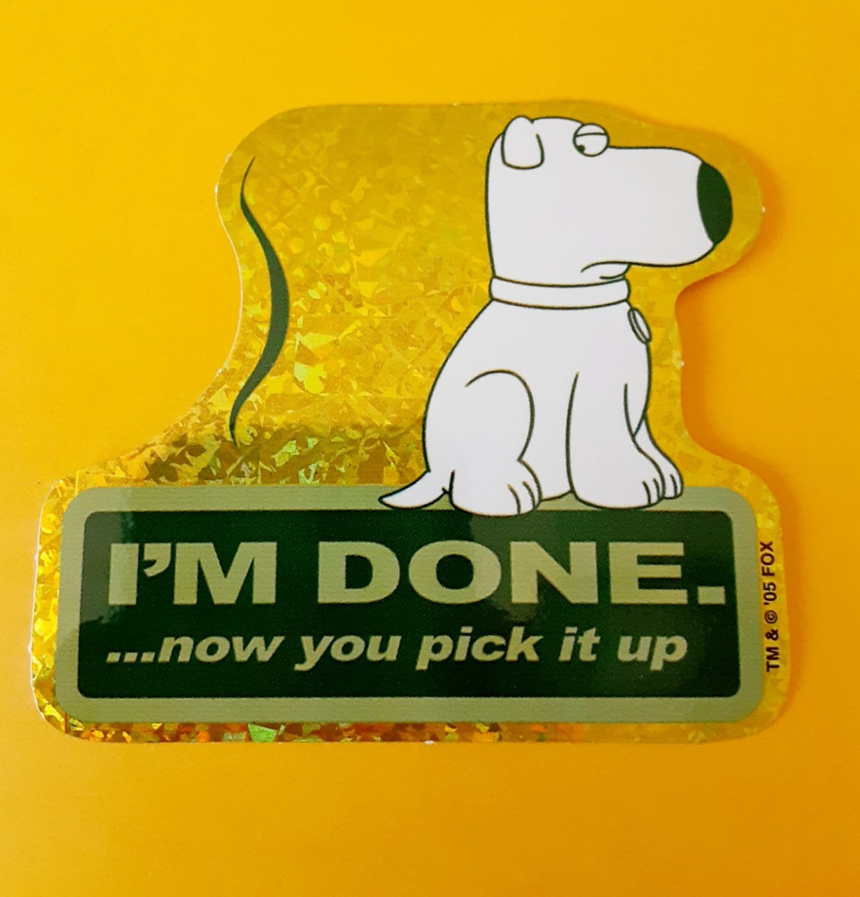 vintage A&A Global prism Family Guy vending machine sticker