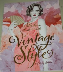 Used fashion sticker book, vintage fashions, some used, some unused stickers