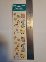 Francis Meyer Stickers Baby Toys Rattle Duck Giraffe Bunny Scrapbook