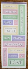 Miss Elizabeths Soul Mate Smile Love Remember Card Making Scrapbook Stickers