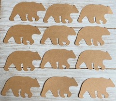 Kraft Bear Cutouts Birthday Baby Shower Party Decorations Scrapbooking Cut outs