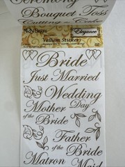 Bride Sticker ROLL NRN Designs Scrapbook Stickers Wedding Titles Gold