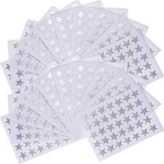 Self-Adhesive Star Stickers 1750 Count (Silver)