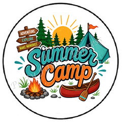 SUMMER CAMP ENVELOPE SEALS LABELS STICKERS PARTY FAVORS