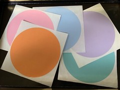 5 SHEETS MULTI-COLOR CIRCLES – 5” CIRCLES – 5 COLORS – 5” CIRCUMFERENCE CIRCLES