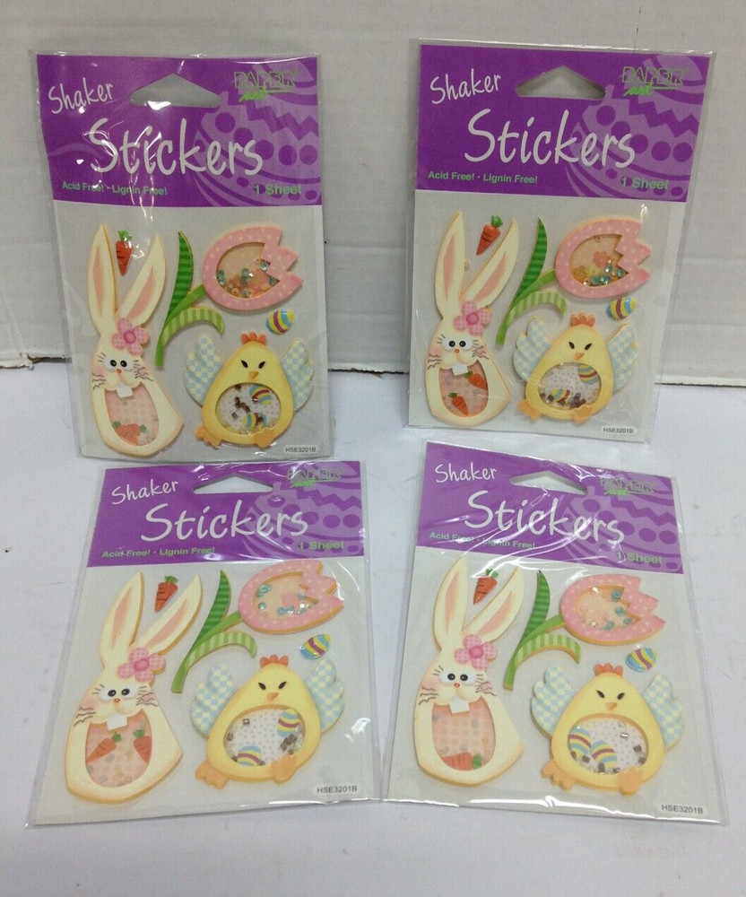 Easter Scrapbook Card Making Invitation Shaker Stickers Chick Flower Bunny Egg