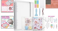 Durable A5 Sticker Book with Pockets and Tools for Creative Scrapbooking Fun