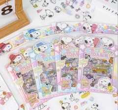 Snoopy Peanuts 10-Sheet PET Sticker Pack 100+ Pieces Kawaii Decals New Blue