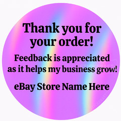 Thank You Stickers for eBay Sellers – Custom Business Name Labels – 2″