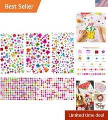 880pcs Gem Stickers Rhinestones for Crafts – Self Adhesive Jewels Stickers, A…