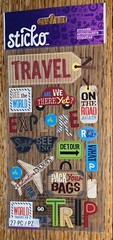 Sticko Vacation Travel Destination Unknown Airplane Luggage Family Trip Stickers