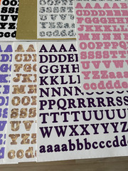 Creative Memories ABC/123 12×12″ Sticker Sheets ~ Misc Colors ~ 3/4″ You Choose