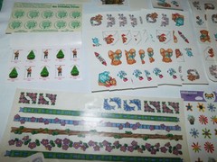 LARGE LOT VTG STICKERS 90s SOME SEALED FLORAL COUNTRY BEARS SUSAN WINGET ART 3D