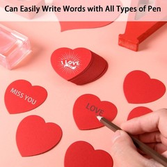 360 Pieces Small Heart Cutouts Paper Shapes 2 Inch Red Hearts