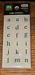 Making Memories Details Alphabet Med Black Page Pebbles letter Scrapbook Sticker