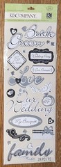 K&Company Our Wedding Title Love Family Bride Groom Party Bouquet Dress Ring 3D