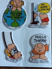 Unused Vintage ZIGGY Puffy Stickers Sheet UPS Tom Wilson Have A Nice Life