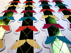Recollections Cocktail Umbrella Stickers 4pc Foil Tropical Drink Scrapbooking 6″